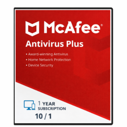 McAfee AntiVirus PC 1 Device 1 Year McAfee Key GLOBAL